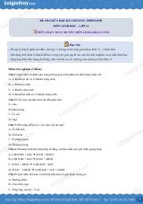 Đề thi giữa kì 1 Sinh 11 Cánh diều - Đề số 5